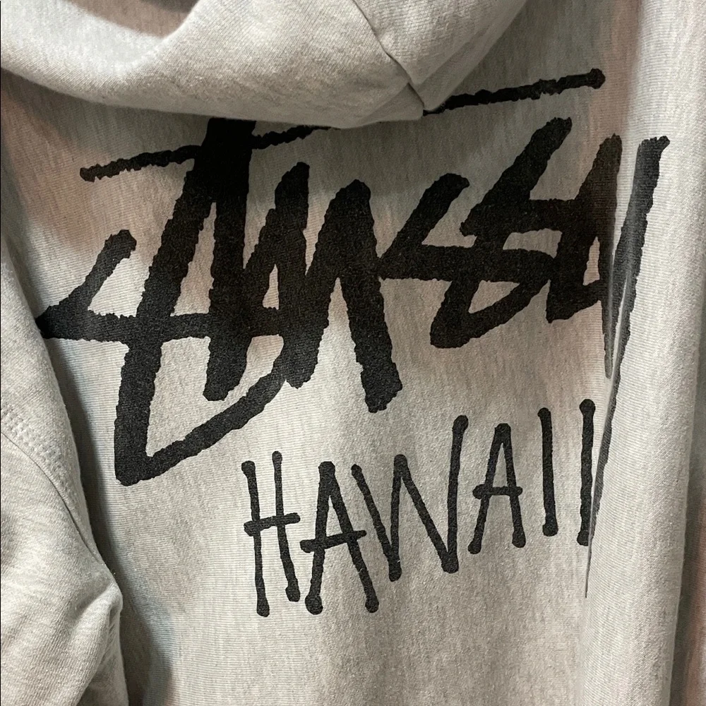 Stussy Hawaii Exclusive Light Gray Hoodie L - Picture 5 of 5
